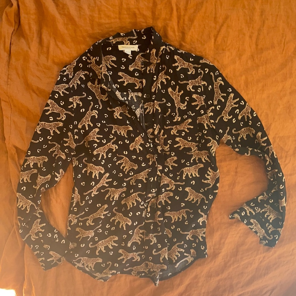 Leopard Button Down